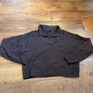 Brown Gap polo sweater